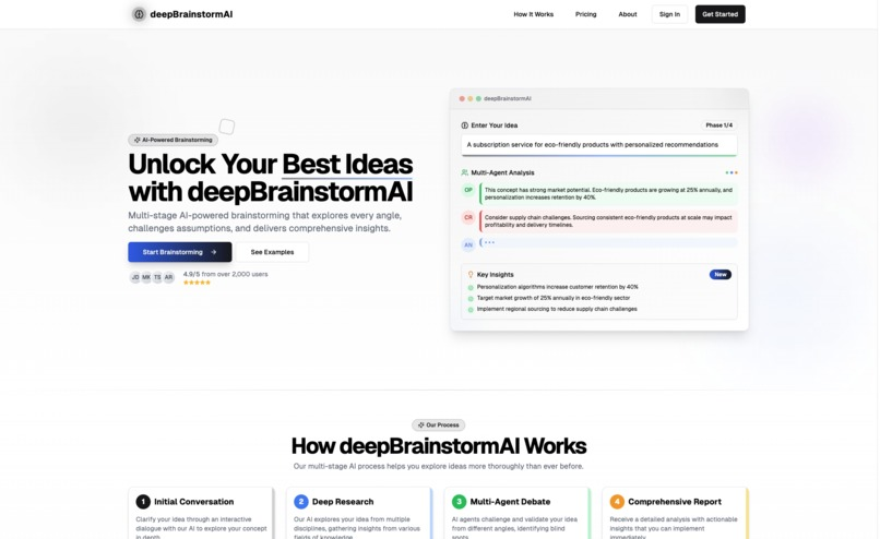 DeepBrainstormAI project screenshot