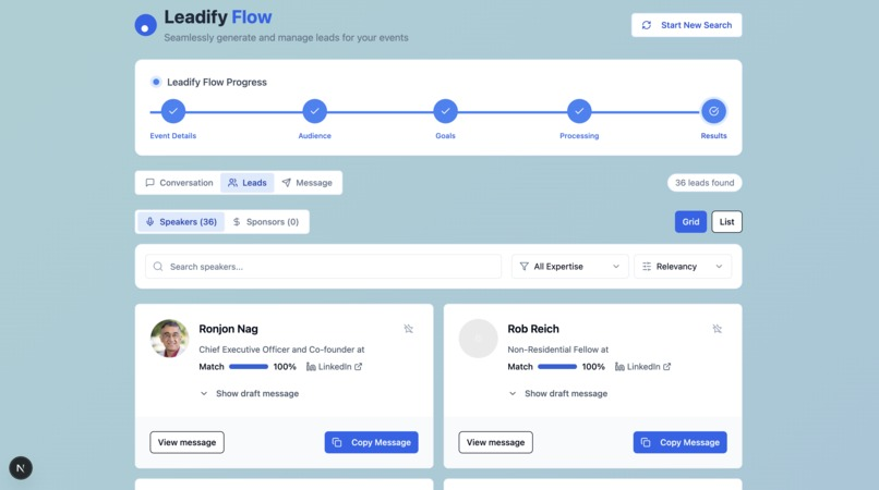 Leadify project screenshot
